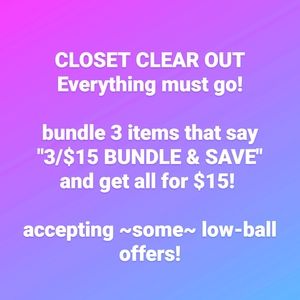 3 / $15 BUNDLE & SAVE